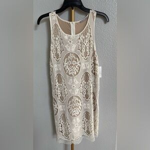 Tart white/cream lace mini dress NWT size Medium